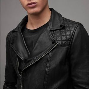 All Saints Men’s Designer Leather Jacket - (like new)